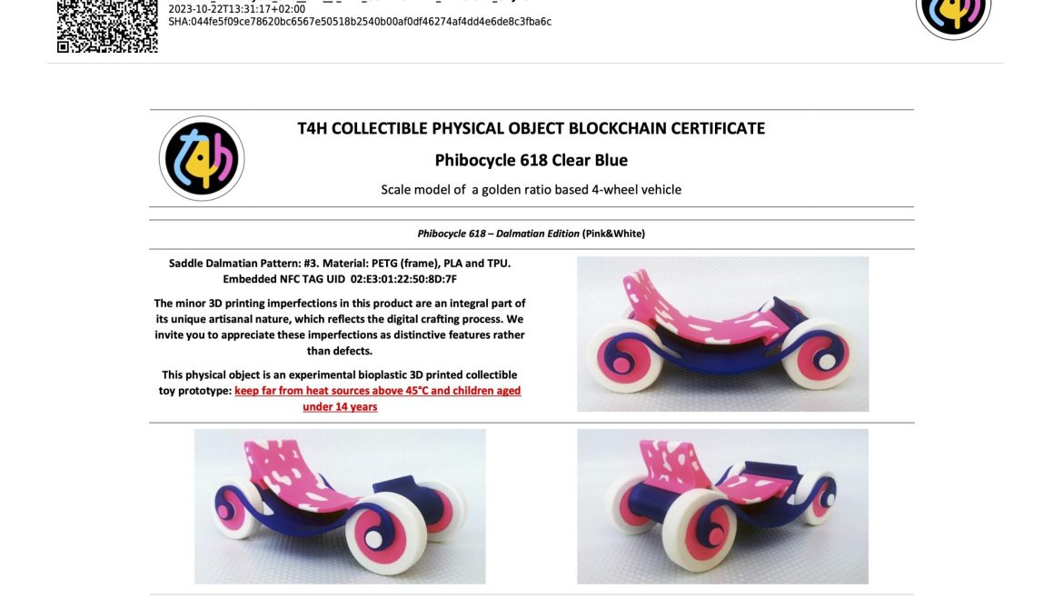 Collectible certification UID 02E30122508D7F