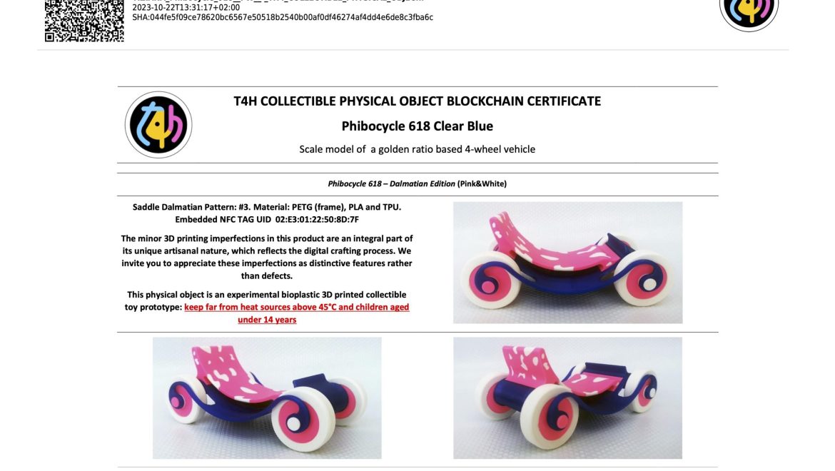 Collectible certification UID 02E30122508D7F