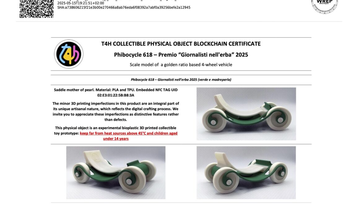 Collectible certification UID 02E301225BB83A